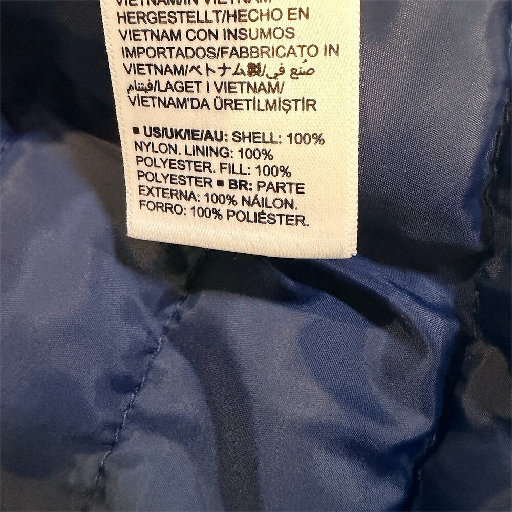 Amazon Essentials Puffer Vest Boys Size S Navy Blue Quilted Full Zip - Picture 3 of 4